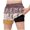 thumbnail image 2 of Babcutegg Children’s Printed Sea Sponge Short Pants – Elastic Waist Summer Beach Shorts with Ice Cream Design and Breathable Fabric Brown Size 7-8 Years, 2 of 5