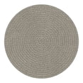 thumbnail image 1 of Braided Two-Tone Round Indoor Outdoor Patio Rug, 1 of 6