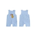 thumbnail image 2 of Qmyliery Boys 4th of July Tank Jumpsuit Sleeveless Round Neck Flag Dog Embroidery Plaid Romper 3 6 12 18 Months, 2 of 9