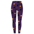 thumbnail image 4 of Sixuan Halloween Leggings for Women, Dress Womens Fall Fashion 2024, Women Soft Pumpkin Head Stripes Print Legging Slim Yoga Fitness Running, 4 of 4