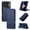 Blue, variant on ELEHOLD Vintage Leather Wallet Case for iPhone 18 Pro, Slim Folio Protective Cover with Kickstand and Card Slots, Red