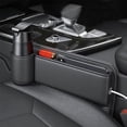 thumbnail image 2 of Bolsa Espacio para Vasos Cuero para Coche, Porta Vasos Automovil, Car Leather Cup Holder Gap Bag, Seat Gap Storage Box, 2 of 3