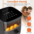 thumbnail image 2 of Kitchen Elite Air Fryer with View Window, 8 in 1 Compact Digital Airfryer, 5 °F Precise Control, Saving-Space Design, Nonstick & Dishwasher Safe, Roast, Broil, 1550W, Simple Elegant Gray, 2 of 7