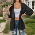 thumbnail image 2 of Women's Lightweight Chiffon Cardigan Casual Beach Cover Up Summer Spring Basic Open Front Knit Sweater For Daily Wear And Vacation Spf Shirts for Women Long Sleeve Sun Protection Shirts for Women, 2 of 6