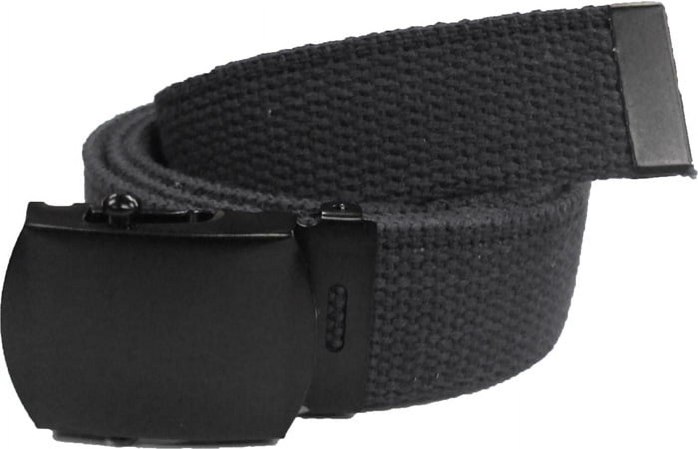 Rothco 3-Pack Military Web Belts - 54 Inch Cotton Belts In Khaki, Navy Blue, And Black