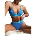 thumbnail image 4 of Maillot de Bain Deux Pièces pour Femmes, Bikini Triangle et String à Nouer sur le Côté, 4 of 4