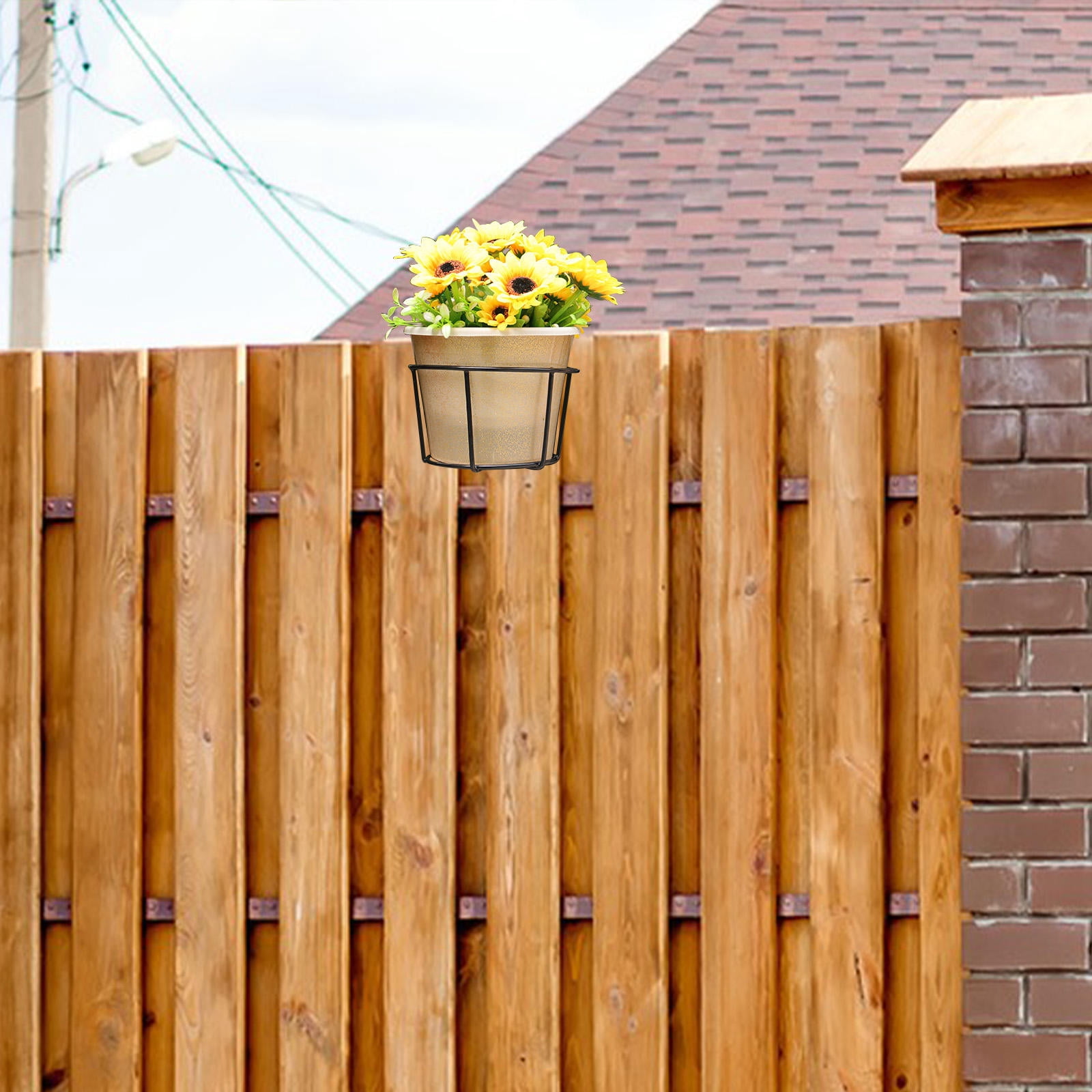Pretyzoom Fence Railing Planter Hanging Planter Pot 3pcs