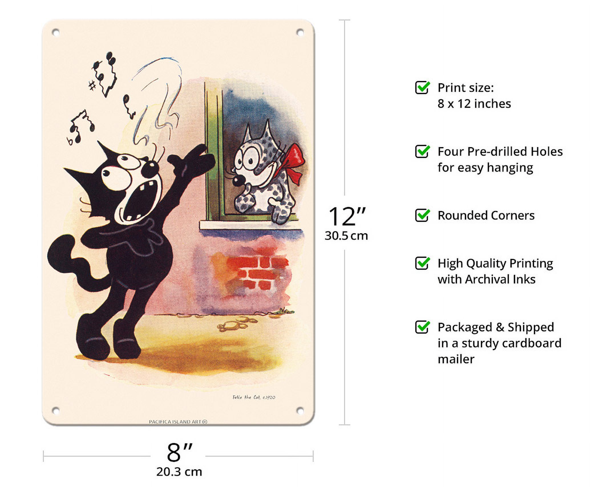 Felix The Cat - Vintage Cartoon by Otto Messmer c.1920s - 8 x 12