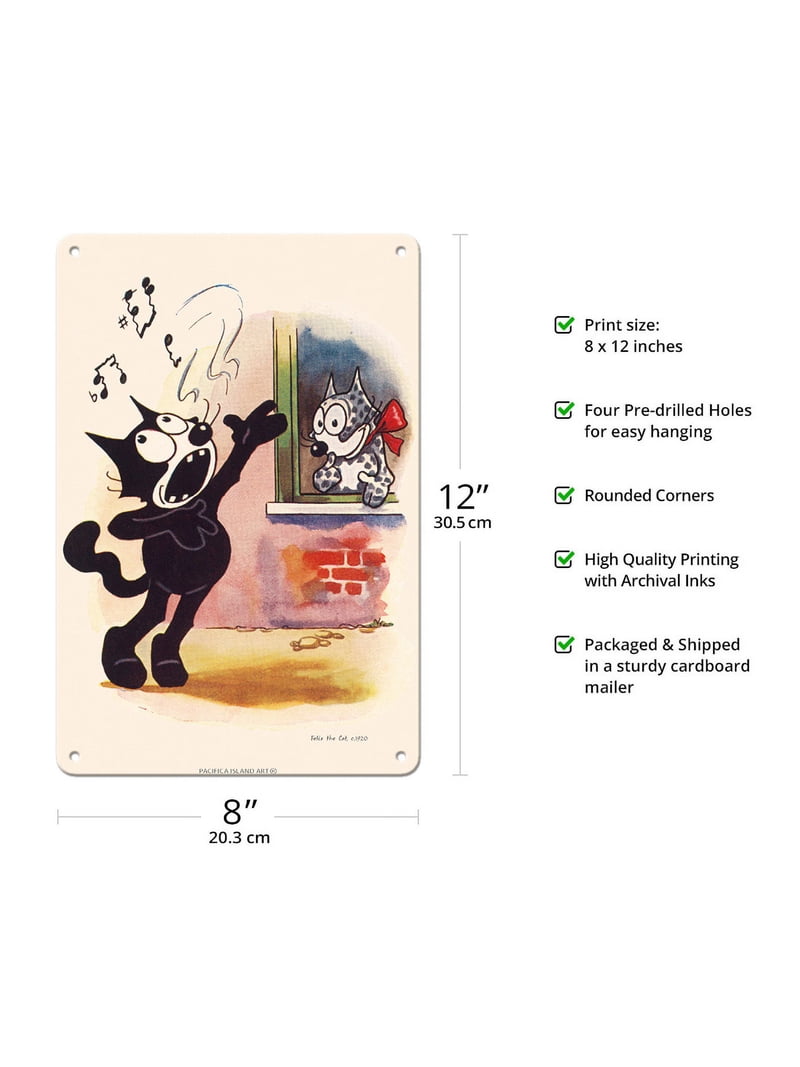 Felix The Cat - Vintage Cartoon by Otto Messmer c.1920s - 8 x 12