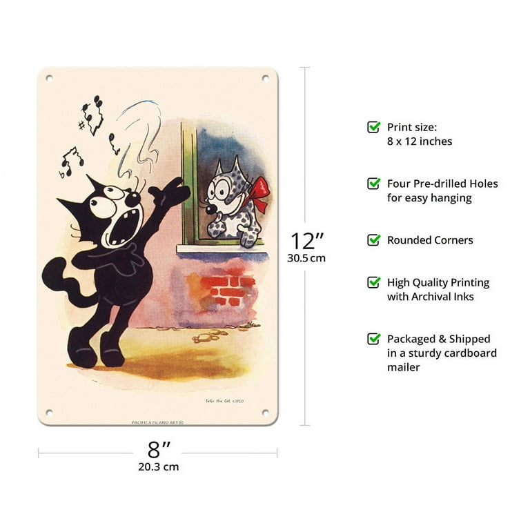 Felix The Cat - Vintage Cartoon by Otto Messmer c.1920s - 8 x 12