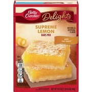 Betty Crocker Delights Supreme Lemon Dessert Bar Mix, 16.5 Oz (Pack of 2)