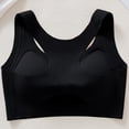 thumbnail image 5 of Shrysg Women's Wireless Push-Up Bralette Solid Color Breathable T-Back Everyday Bra Light Support Casual Underwear Black, 5 of 6