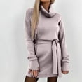 thumbnail image 2 of Lindreshi Sweater Dress Fall Fashion Women's Fall and Winter New Fashion Casual High Waist Strap Long Sleeve Dress Women, 2 of 4