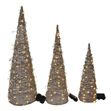 - August Grove 3 Piece LED Tree Set