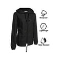 thumbnail image 4 of AmShibel Women Lightweight Waterproof Rain Jackets, Solid Color Zipper Open Front Coat Windbreake, 4 of 6