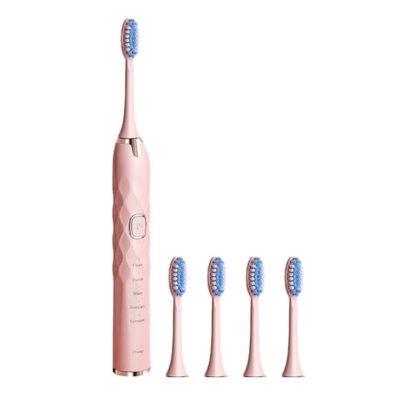 Toothbrush- Toothbrush With 5 Brush Heads- 5 Cleaning Modes- IPX7 Water Proofing-Newly Upgraded Toothbrush- Longer Life- Faster Char