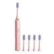 thumbnail image 2 of Cepillo de dientes eléctrico con 5 cabezales y 6 modos - 45000/min, impermeable IPX7, batería de 60 días, carga USB, blanco/azul/rosa, 2 of 9