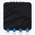 thumbnail image 6 of 1 Piece King Flat Sheet, 102"x 108" with 4" Hem, 100% Egyptian Cotton, 800 Thread Count, Black Stripe Pattern, Soft and Durable, Fade and Shrink Resistant, Easy Care Bedding, 6 of 6