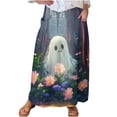 thumbnail image 2 of WXLWZYWL Womens Halloween Dress Plus Size Halloween Candy Corn Cones Women Printed Elastic Waistband Pleated Pocket Skirt with Mid Calf Skirt, 2 of 5