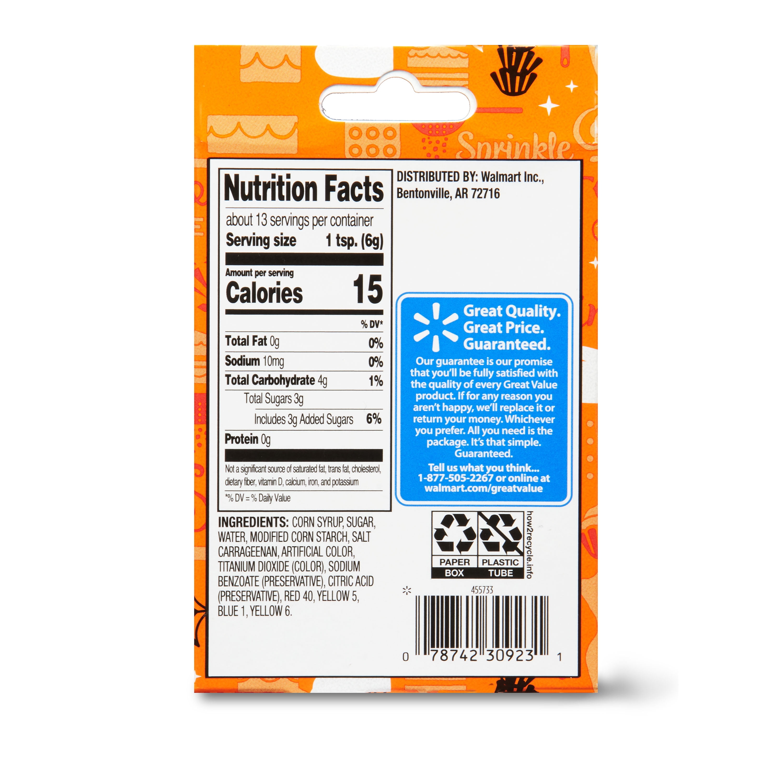 Great Value Dessert Decorating Halloween Edible Glitter Gel, 2.7 oz