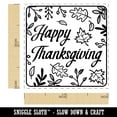 thumbnail image 2 of Happy Thanksgiving Fall Leaves Self-Inking Rubber Stamp Ink Stamper - Red Ink - Small 1 Inch, 2 of 7