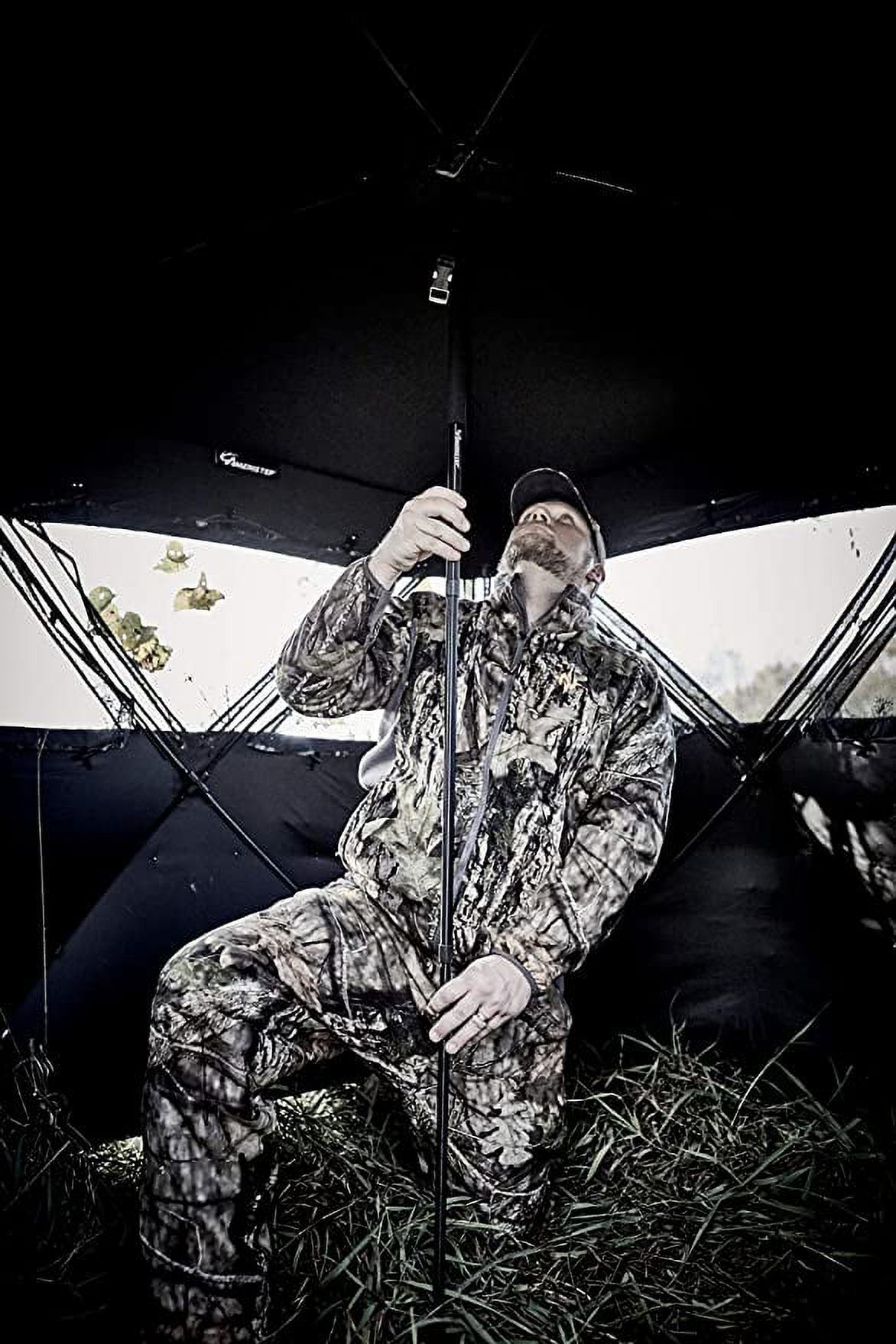Ameristep Blind Hub Support Stick and Shooting Stick | Hunting Blind Stabilizer & Shooting Stick, Black