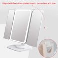 thumbnail image 3 of Makeup Mirror 1x/2x/3x/10x Magnification Vanity Mirror,180° Rotate Magnify Mirror Travel,Lighted Make Up Mirror Tri-Fold Dressing Table Countertop Cosmetic Mirrors,Cosmetic Mirror, 3 of 6