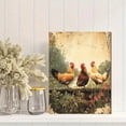 thumbnail image 2 of Qisvanset 12x16 Inch 2D Flat Framed Canvas Art, Vintage Chicken Country Hen Cottagecore Farmhouse Home Wall Decor, 2 of 5