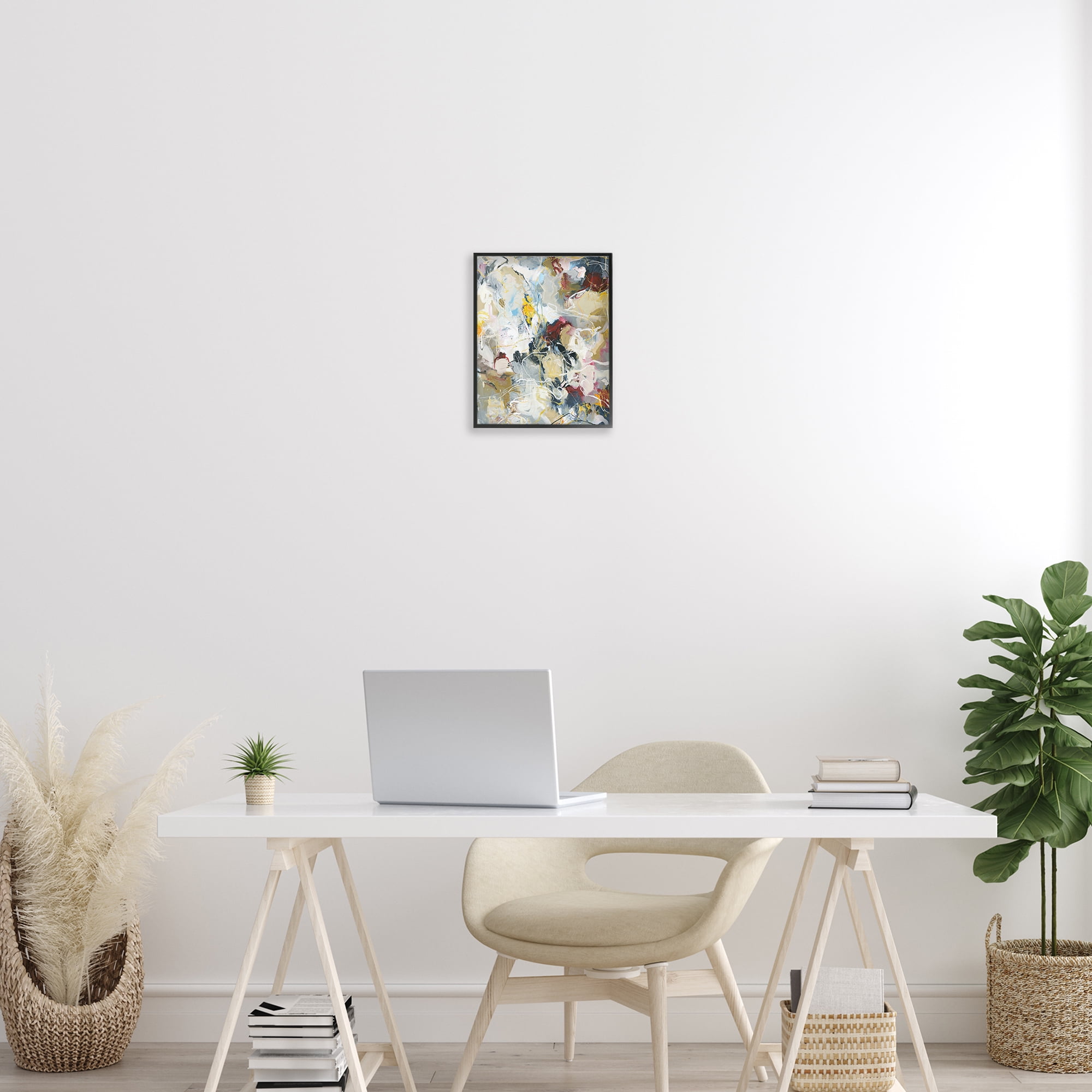 Energetic Frequency Abstract Black Framed Giclee Art, design by Design Fabrikken