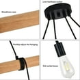 thumbnail image 4 of 4 Lights Round Rustic Pendant Lamp Farmhouse Chandelier Lighting Ceiling Light for 129ft² Kitchen, Living Room, Dining Room, 4 of 20