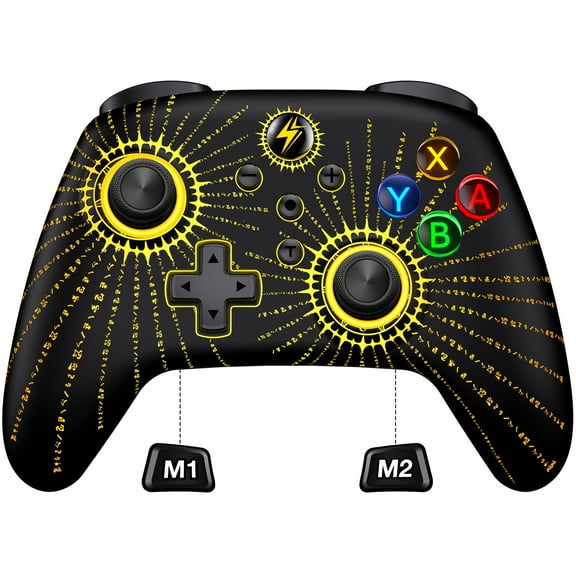 Switch Controller for Nintendo, ESYWEN Wireless Switch Pro Controller Switch 2/Lite/OLED with Ambient Light, Turbo, Programmable, Compatible with PC/Android/iOS