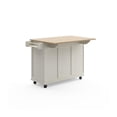 thumbnail image 4 of Pemberly Row Mobile Kitchen Island Cart w/ Wood Drop Leaf Breakfast Bar in White, 4 of 17