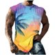 thumbnail image 2 of Camiseta sin mangas de cuello redondo para hombre, informal, a la moda, con estampado, sin mangas, deportiva, con cuello redondo, 2 of 5