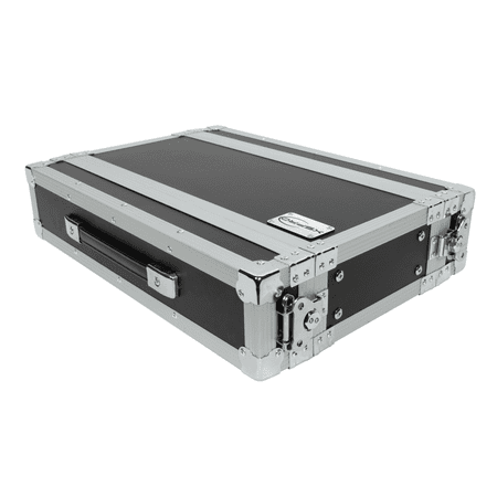 - XSPRO XS2U-10 2 Space 2U ATA Effects Rack Flight Case Front Back Rails -19