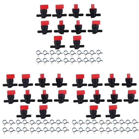 30PCS 494768 698183 Fuel Shut Off Valve with Clamp for 1/4 Inch Line Lawn Tractor