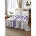 thumbnail image 3 of King Size Flat Sheet Only, Purple Gray Soft Brushed Microfiber Bed Sheets, Vintage Country Abstract Gradient Aesthetic Hotel Quality Breathable Bedding Top Sheet, Easy Care, 105"x98", 3 of 9