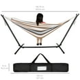 thumbnail image 6 of SUGIFT 2-Person Cotton Hammock with Space Saving Steel Stand Garden Yard Outdoor 450lb Capacity, Desert Stripes, 6 of 9