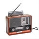 thumbnail image 1 of Radio Vintage con Energía Solar, Radio Retro Recargable por USB, Reproductor de MP3, Altavoz con Linterna, Radio Reloj Compatible, Tarjeta USB/TF, 1 of 5