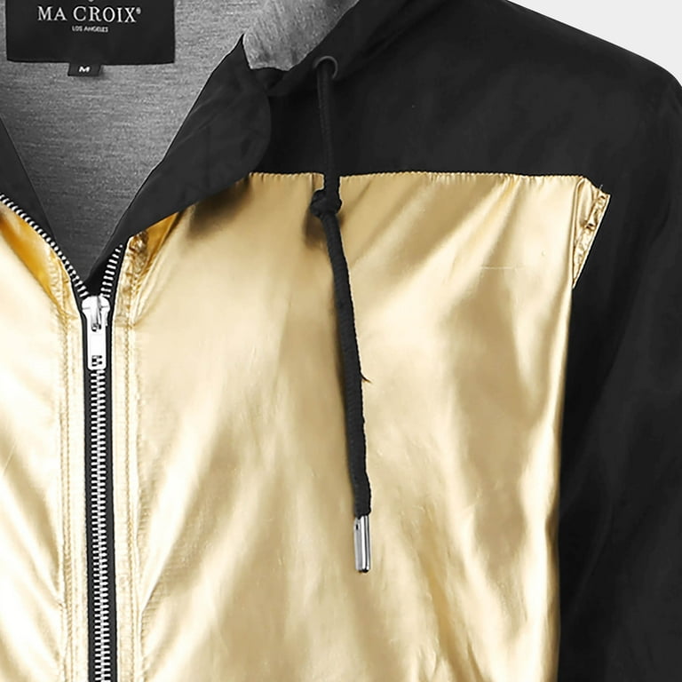 Hat and Beyond Men's Active Two Tone Windbreaker Jacket Slim Hat and Beyond Men's Active Two Tone Windbreaker Jacket Slim