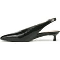 thumbnail image 2 of Naturalizer Women's Nicolette Pointed Toe Kitten Heel Slingback Pump Black Leather 7M, 2 of 5