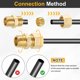 thumbnail image 5 of Conector de tubo de latón de 2 piezas, 1/2" OD x 3/8" NPT, conector de compresión de latón, adaptador de acoplamiento recto de latón para tubo de 1/2", 5 of 6