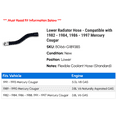 thumbnail image 2 of Lower Radiator Hose - Compatible with 1982 - 1984, 1986 - 1997 Mercury Cougar - Gates, 2 of 2