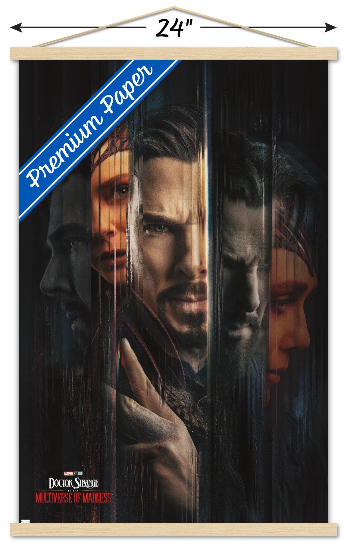 Marvel Doctor Strange in the Multiverse of Madness - Teaser One Sheet Wall Poster with Magnetic Frame, 22.375" x 34"