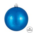thumbnail image 2 of Vickerman 3" Blue Shiny Ball Ornament, 32 per Box, 2 of 2