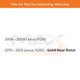 thumbnail image 3 of Max Advanced Brakes - Brake Kit for 2006 2007 2008 2009 2010 2011 2012 2013 Lexus IS250 Rear Replacement Drilled Slotted Black Coated Disc Brake Rotors and Ceramic Brake Pads, 3 of 10