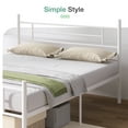 thumbnail image 2 of Novilla Twin Bed Frame with Headboard and Footboard, 14 Inch Metal Platform Bed Frame with Under Bed Storage, No Box Spring Needed, Strong Metal Slats Support, White, 2 of 7