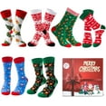 thumbnail image 2 of Fun Christmas Socks for Men - Funny Xmas Gifts for Men and Women Novelty Cozy Unisex Crew Cotton Sock Set, 2 of 10