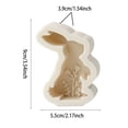 thumbnail image 3 of Silicone Flat Rabbit Candle With Raised Flower Pattern Standing Aromatherapy Rabbit Soap, 3 of 4