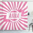 thumbnail image 1 of Ambesonne Anna Shower Curtain, Retro Style Girls Name, 69"Wx84"L, Pale Pink and White, 1 of 3
