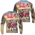 thumbnail image 3 of Be My Valentine's Pug Truck Full of Love Flower Balloon All Over Print 3D Sweatshirt Unisex Merch Dog Lover Gifts - 02029, 3 of 6